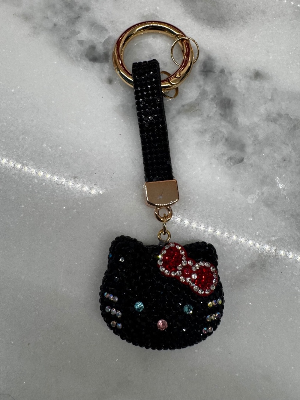 Hello Kitty Super Bling Rhinestone Bag Charm Key Chain